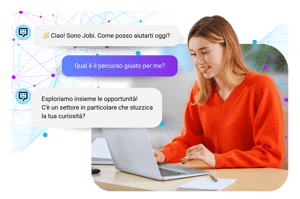 Utente usa chatbot Jobi